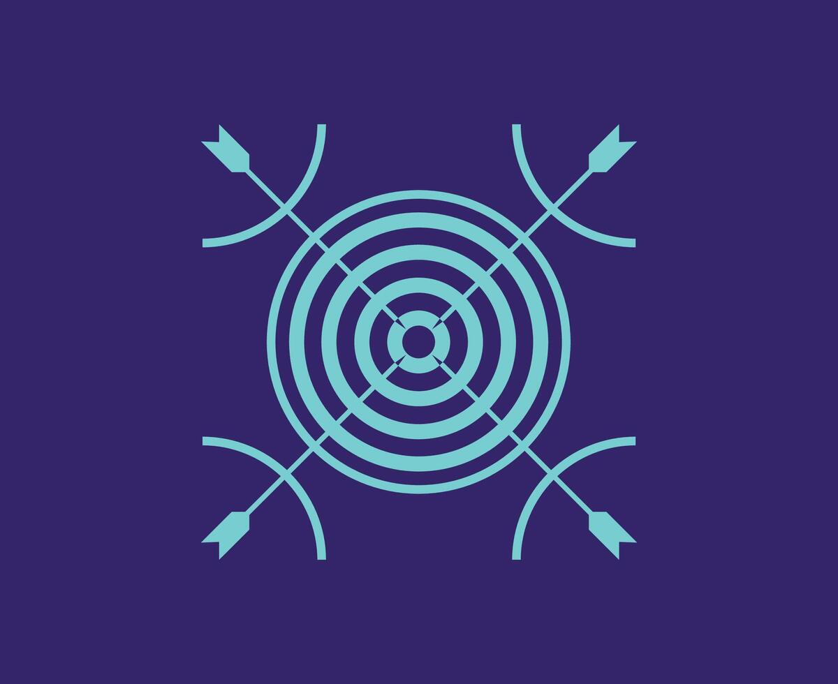 Pictogram Olympics Games Paris 2024 Logo Cyan Symbol Abstract Design Illustration With Purple Background vector