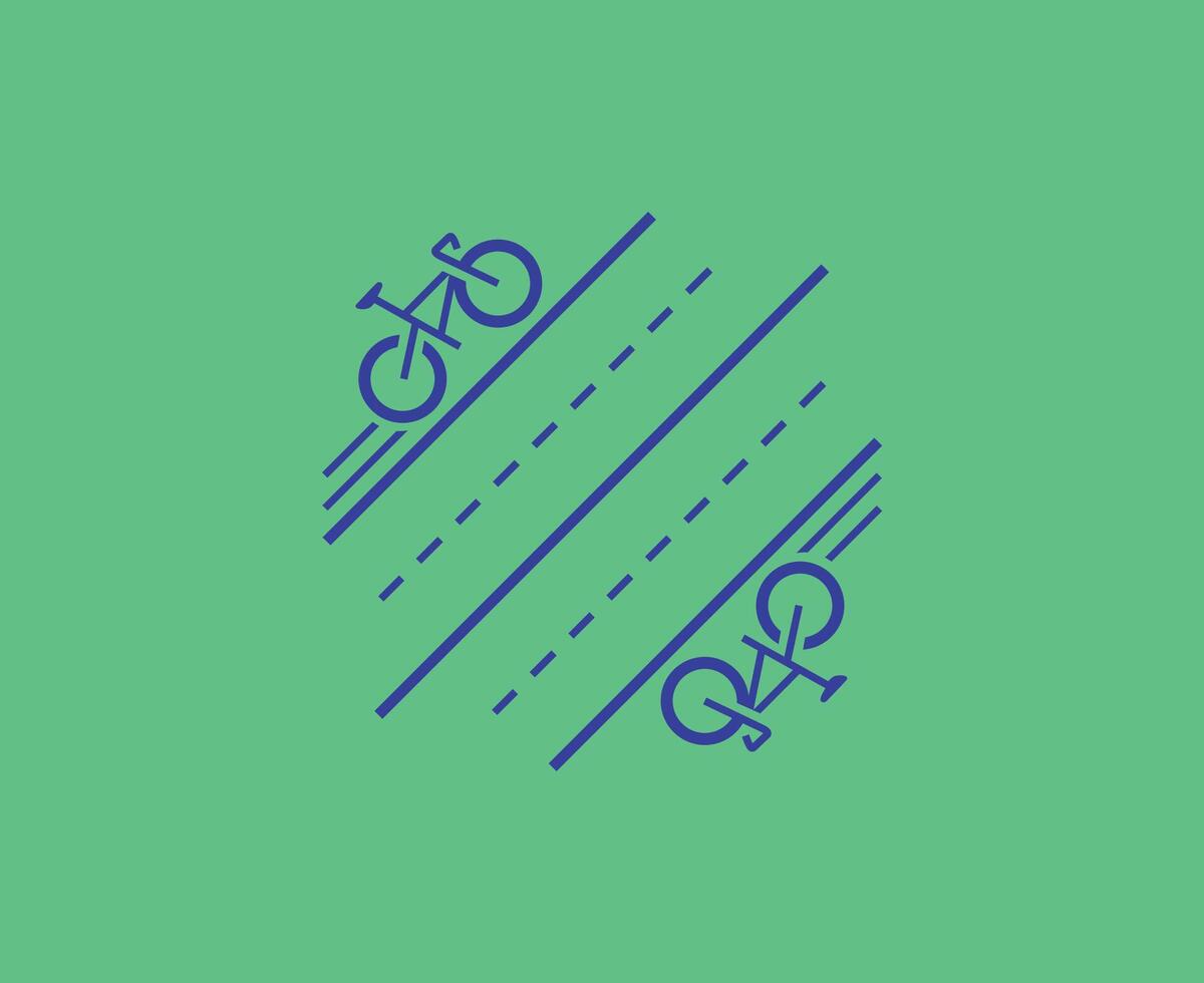 Cyclisme Sur Route Pictogram Olympics Games Paris 2024 Logo Blue Symbol Abstract Design Illustration With Green Background vector