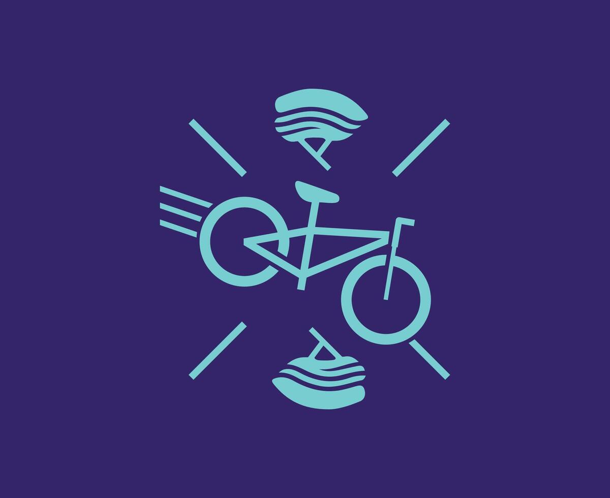 Pictogram Olympics Games Paris 2024 Logo Cyan Symbol Abstract Design Illustration With Purple Background vector