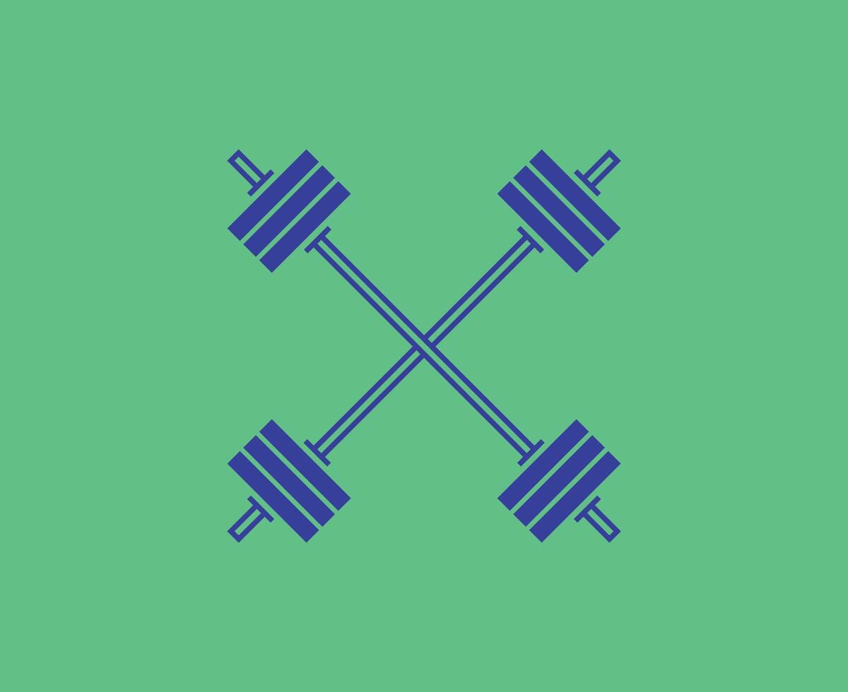 Halterophilie Pictogram Olympics Games Paris 2024 Logo Blue Symbol Abstract Design Illustration With Green Background vector