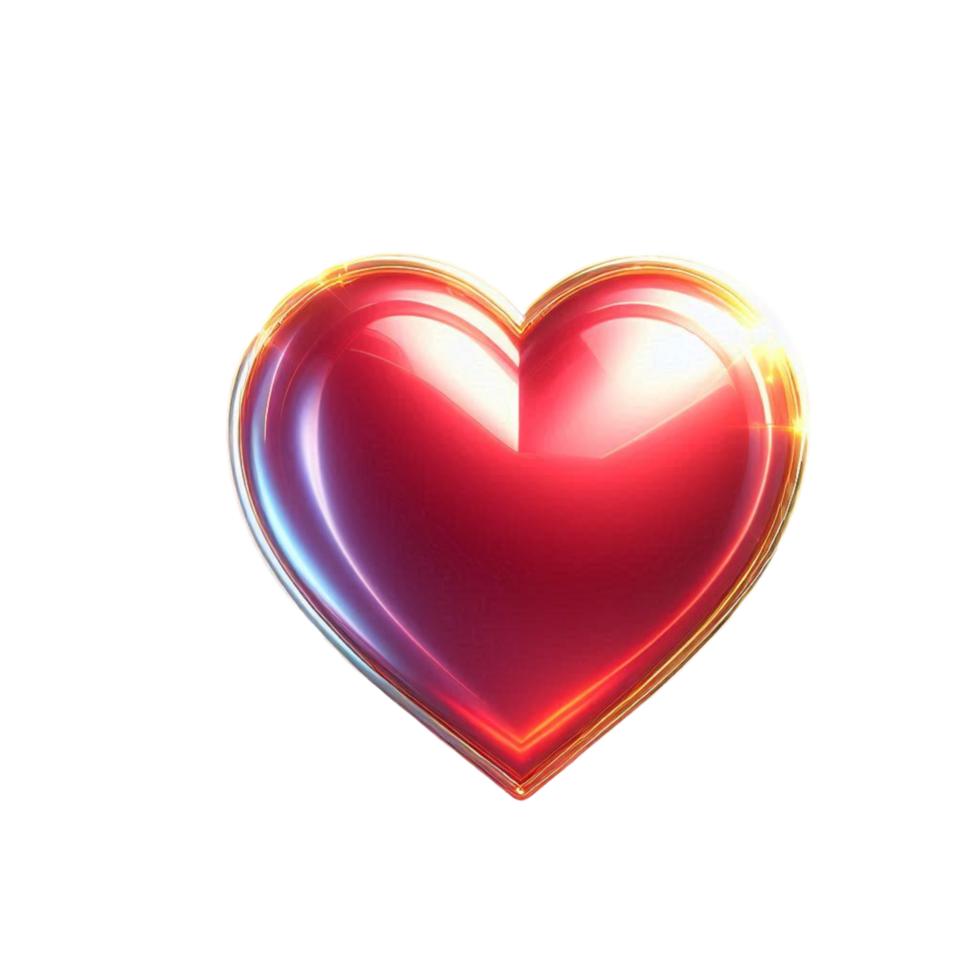 red heart on transparent background png