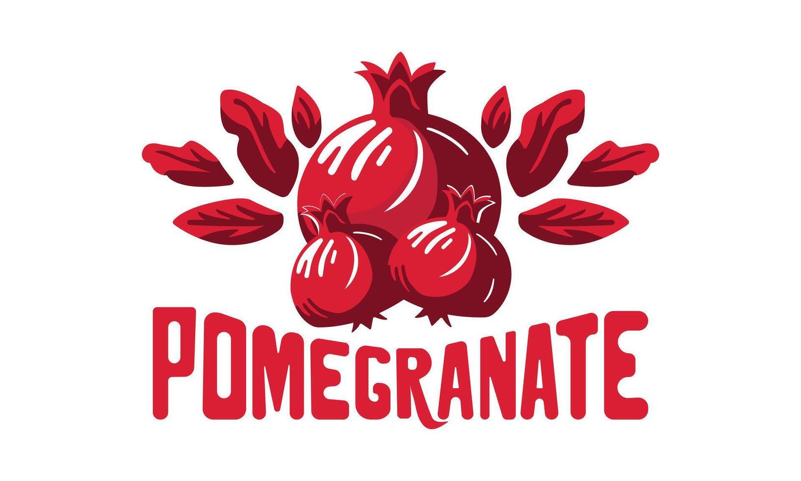 Pomegranate illustration flat design vector