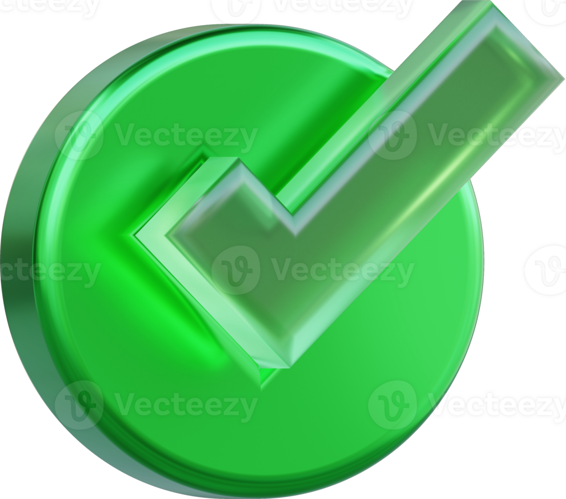 A green check mark. The check mark is a symbol of approval or satisfaction. png