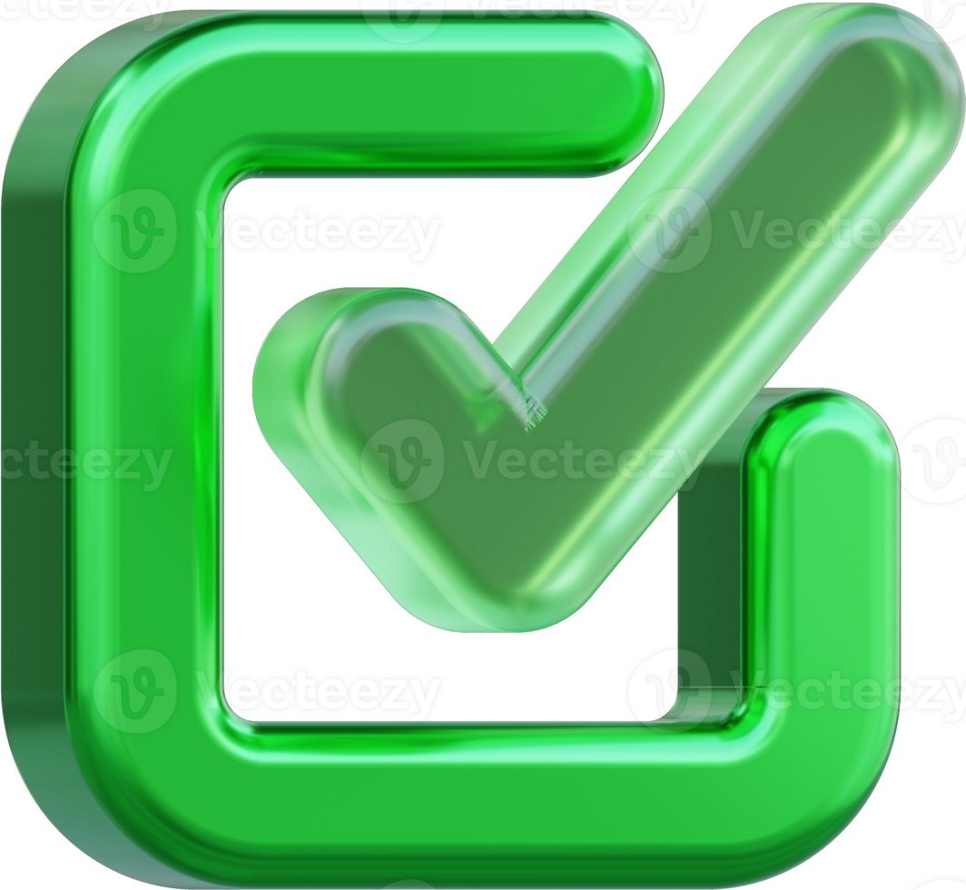 A green check mark. The check mark is a symbol of approval or satisfaction. png