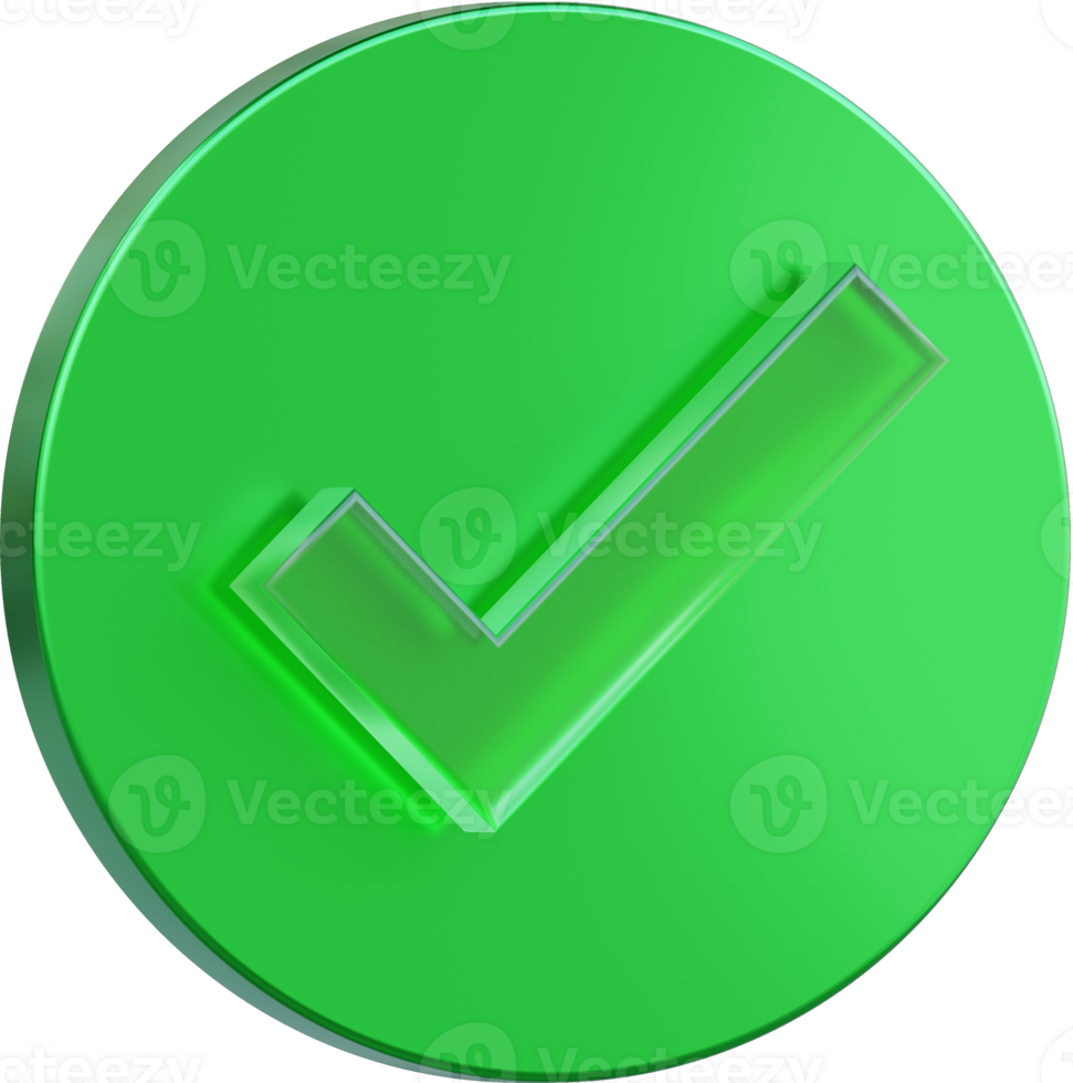 A green check mark. The check mark is a symbol of approval or satisfaction. png