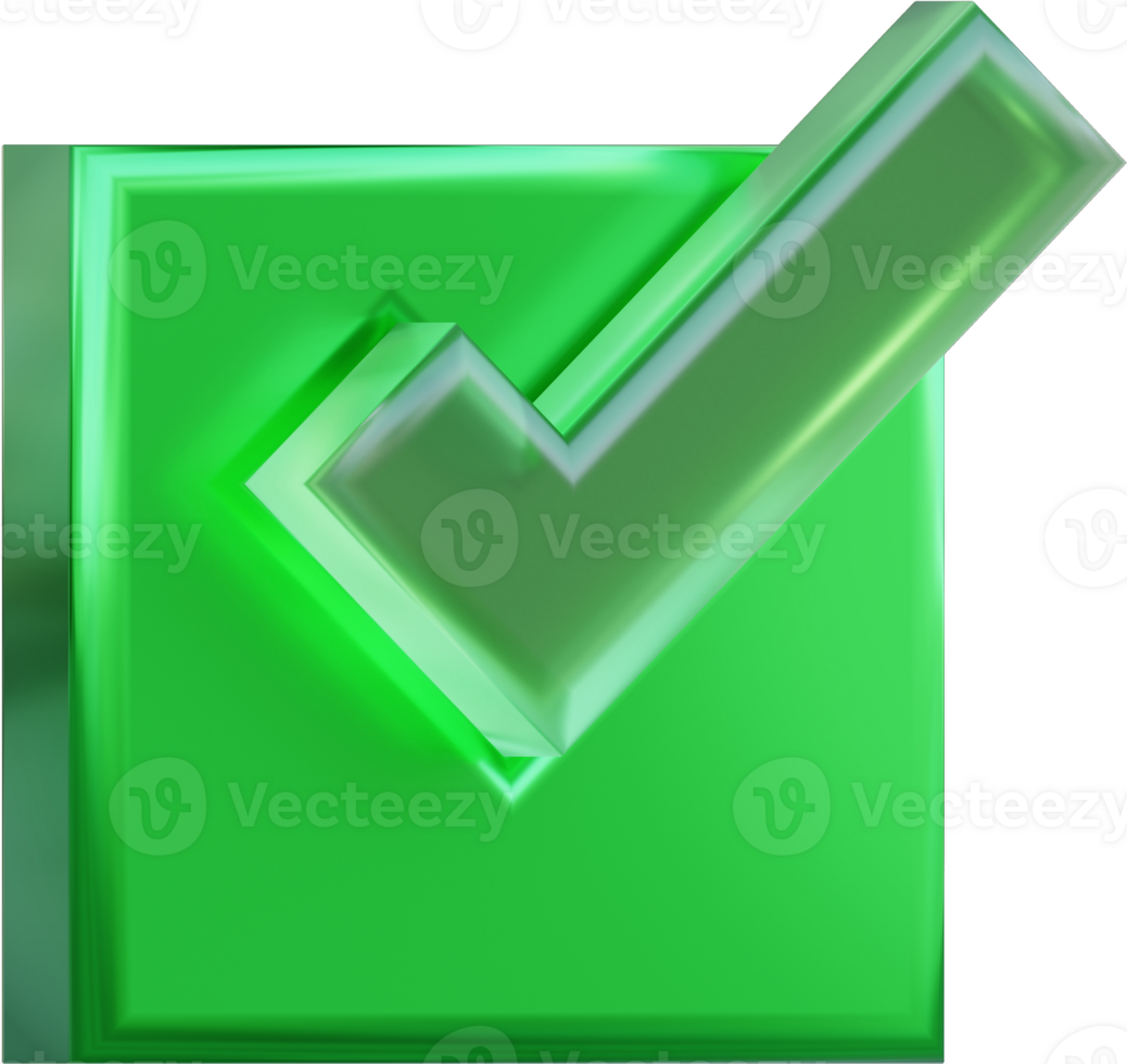 A green check mark. The check mark is a symbol of approval or satisfaction. png