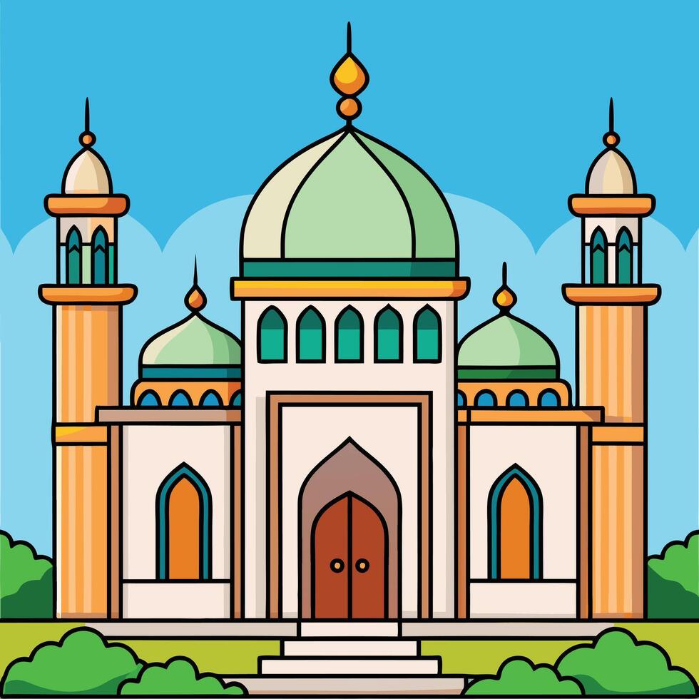 Artwork of masjid vector