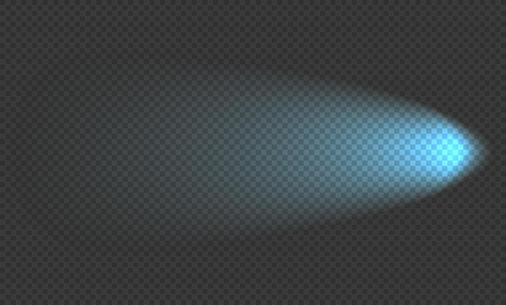 Blue light effect. Glare. Flash. Glitter shining star, glowing spark. Light beam, ray. vector