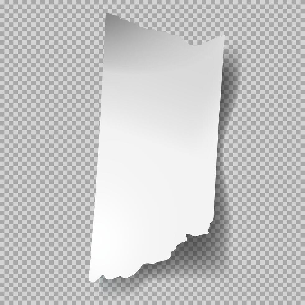 Realistic torn paper sheet. Ripped sheet of paper. Scrapbook edge, notebook tear or blank page. vector