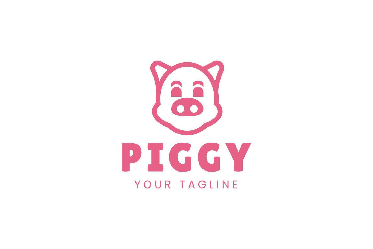 Pig farming logo design. Modern pig farm logo. Fresh pork logo design vector