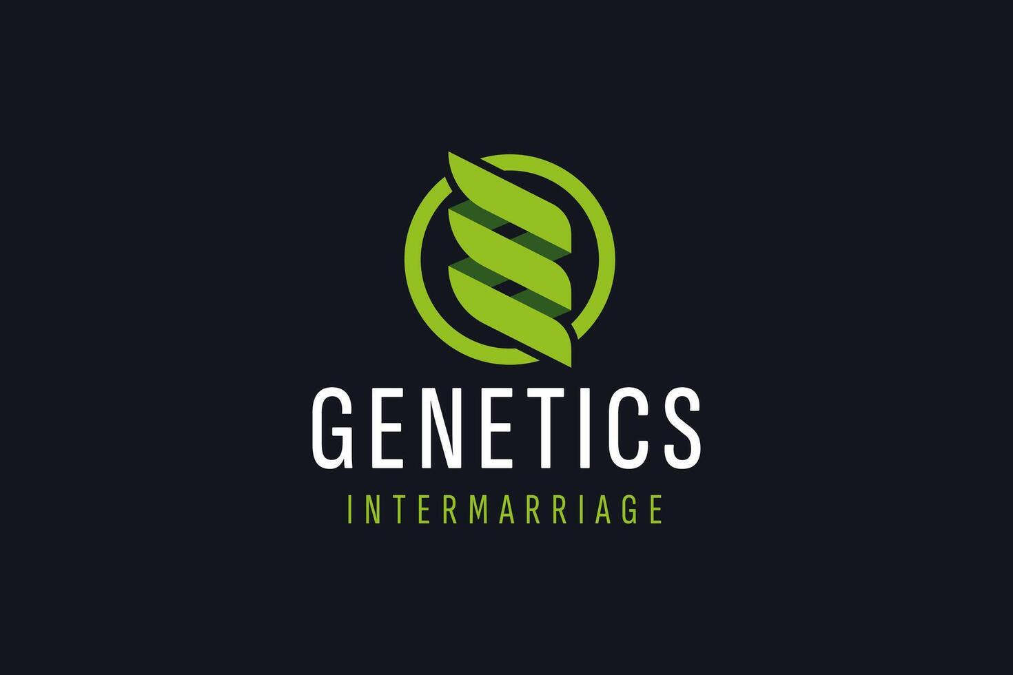 DNA logo design template icon for science technology vector