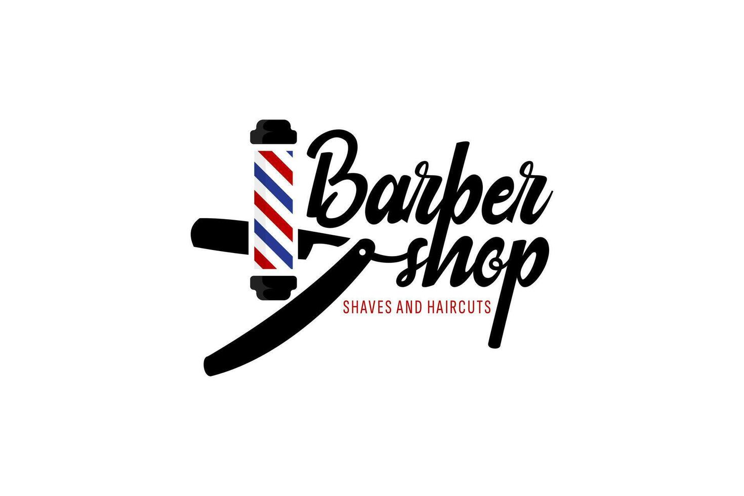 Barbershop Logo Design. Logo for barbershop, cut and shave, Hair Stylist. vector