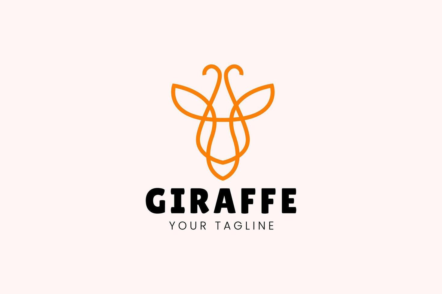 giraffe logo icon illustration vector