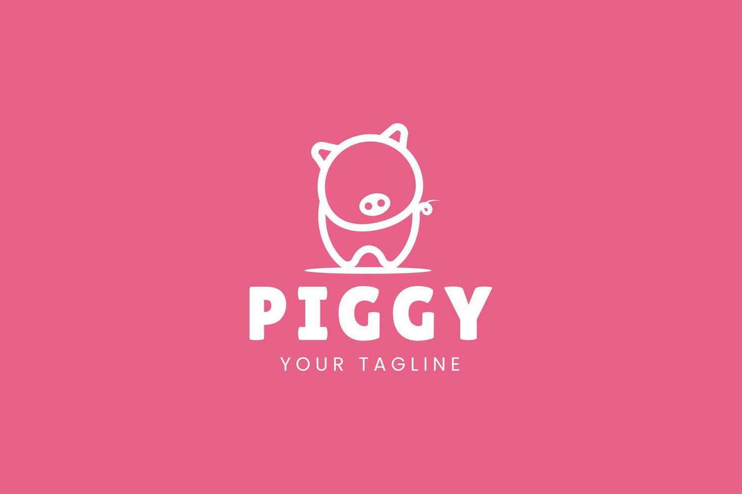 Pig farming logo design. Modern pig farm logo. Fresh pork logo design vector
