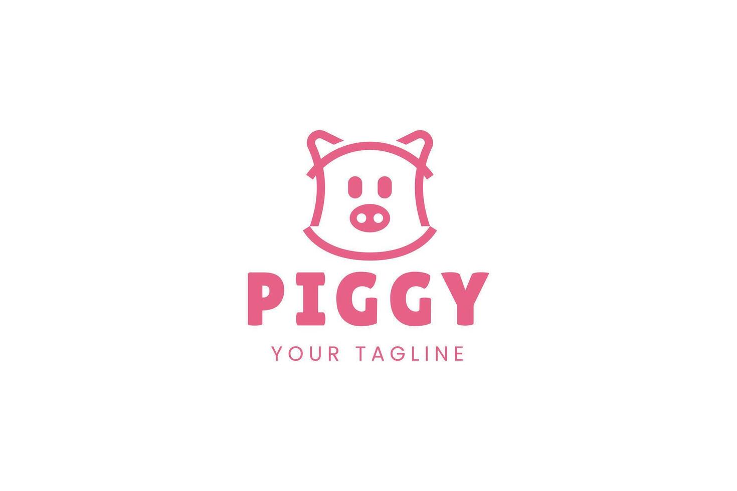 Pig farming logo design. Modern pig farm logo. Fresh pork logo design vector