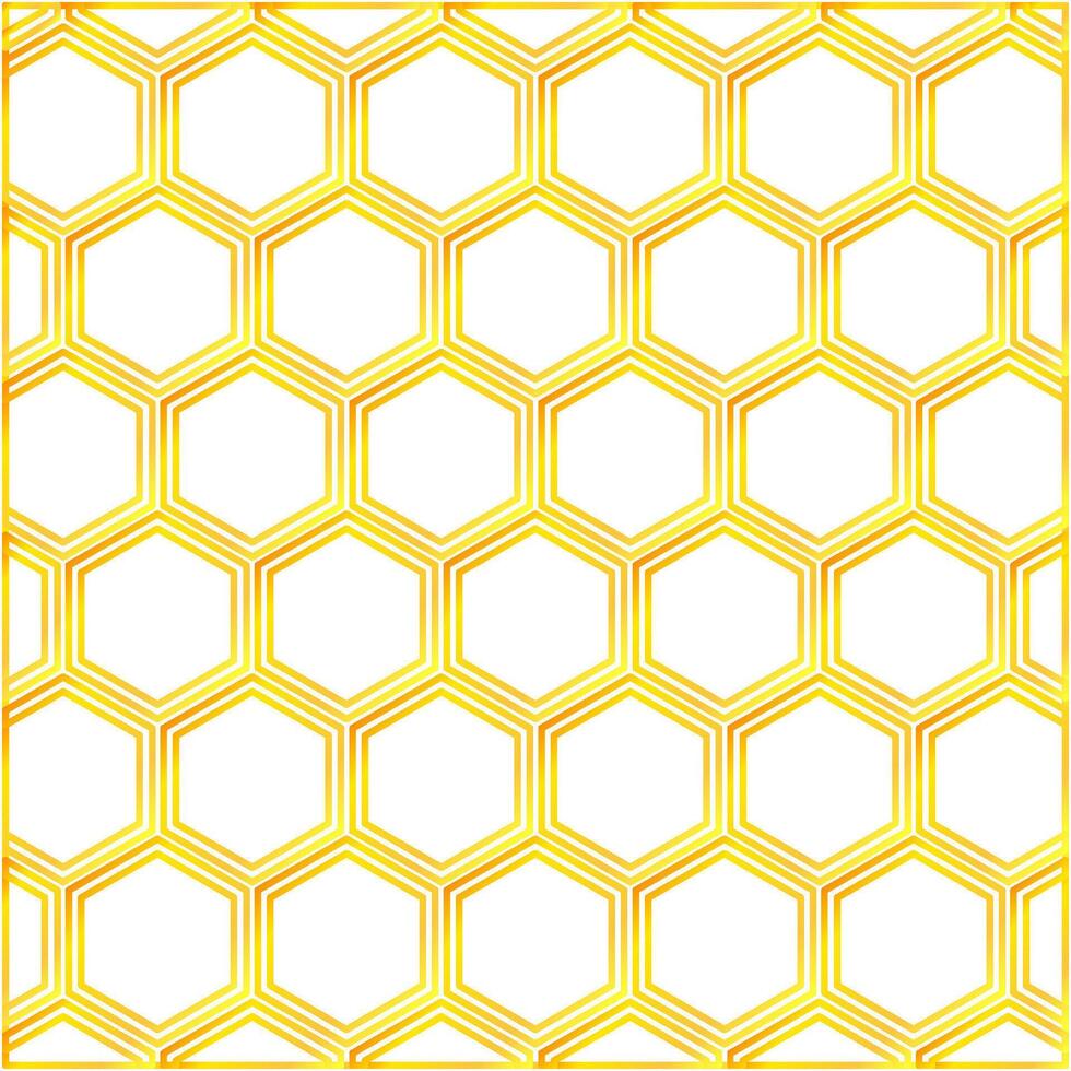 Hexagon pattern isolated on white background vector