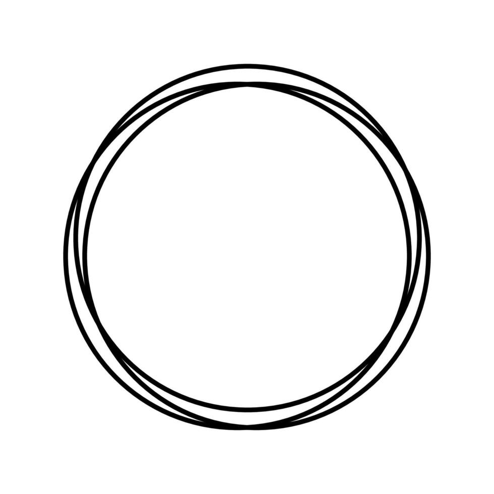 Circle frame template isolated on white background vector