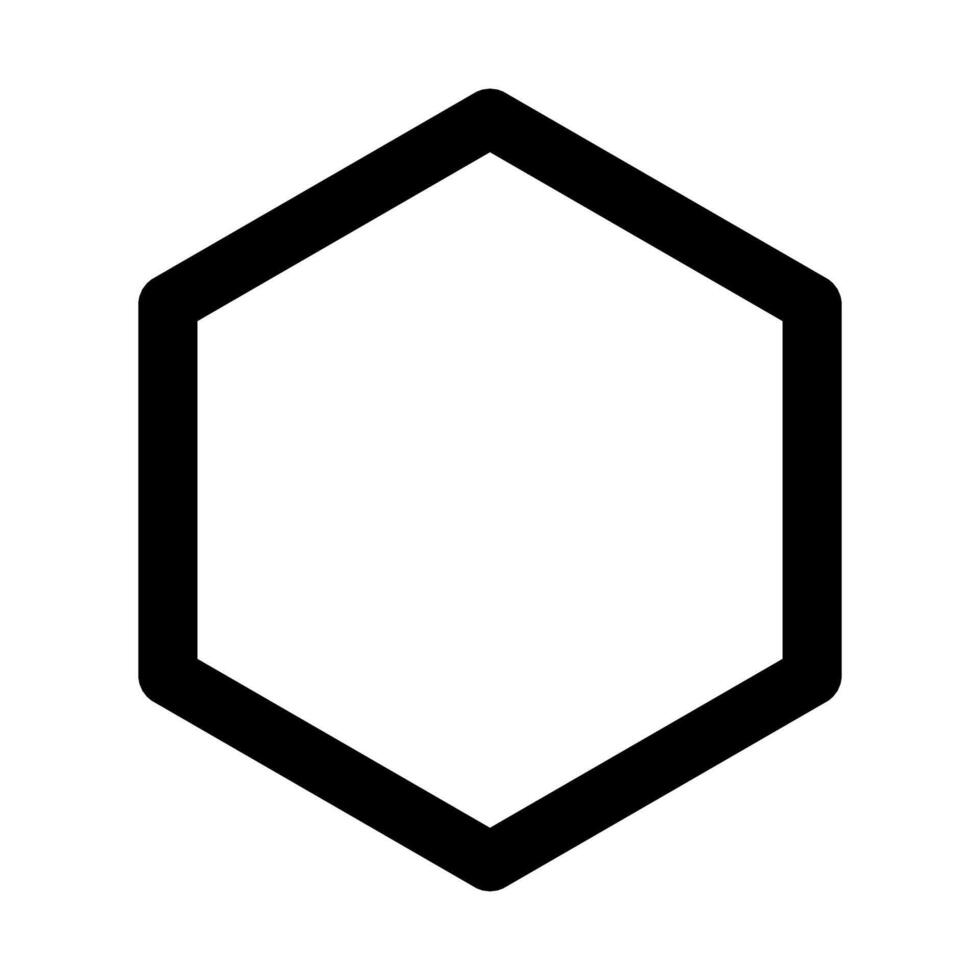 Hexagon frame template isolated on white background vector