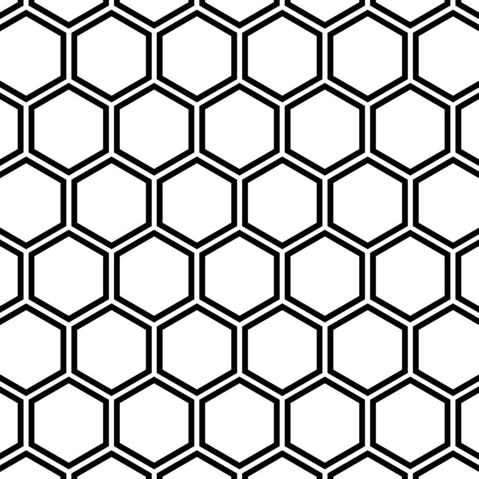 Hexagon pattern isolated on white background vector