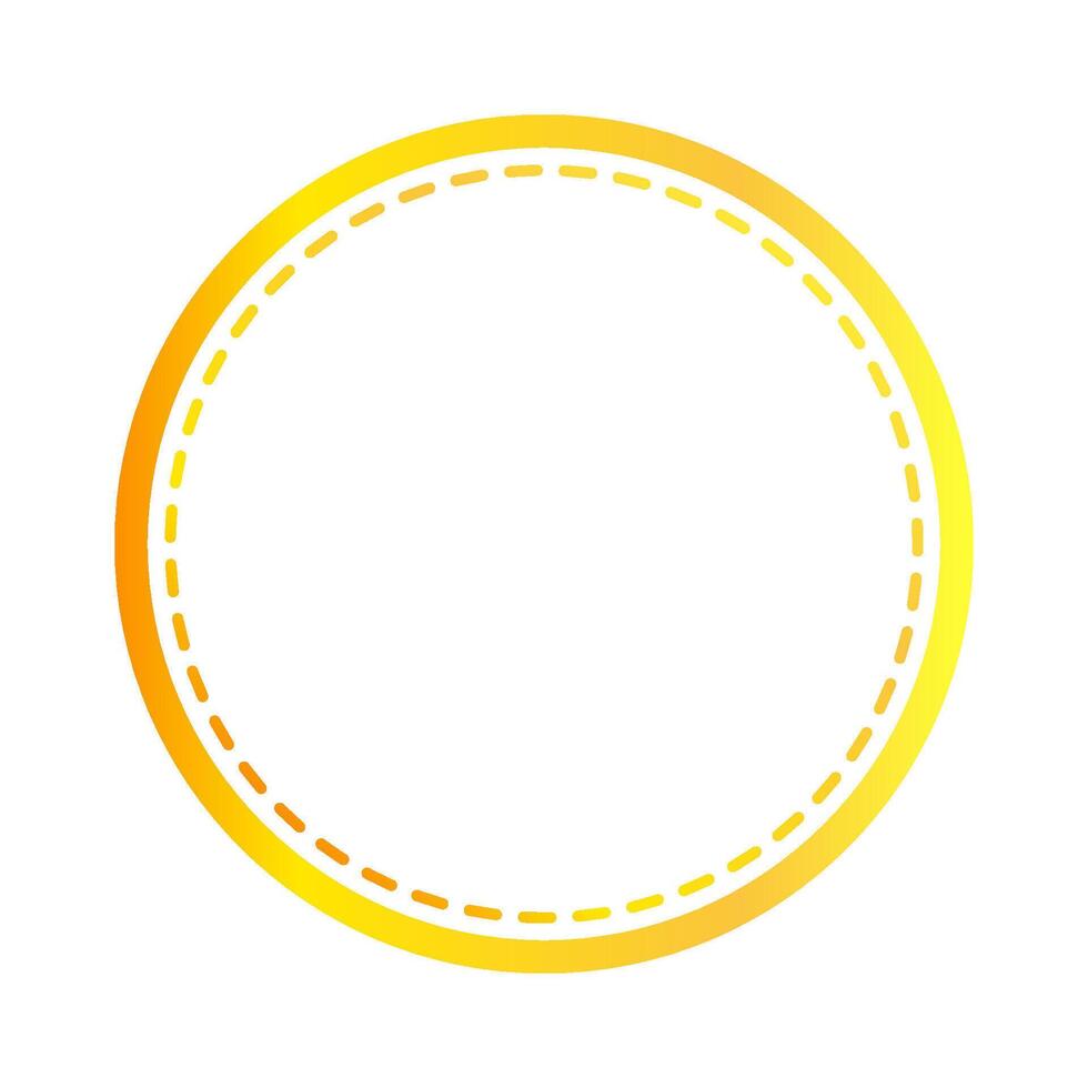 Circle luxury gold frame template isolated on white background vector