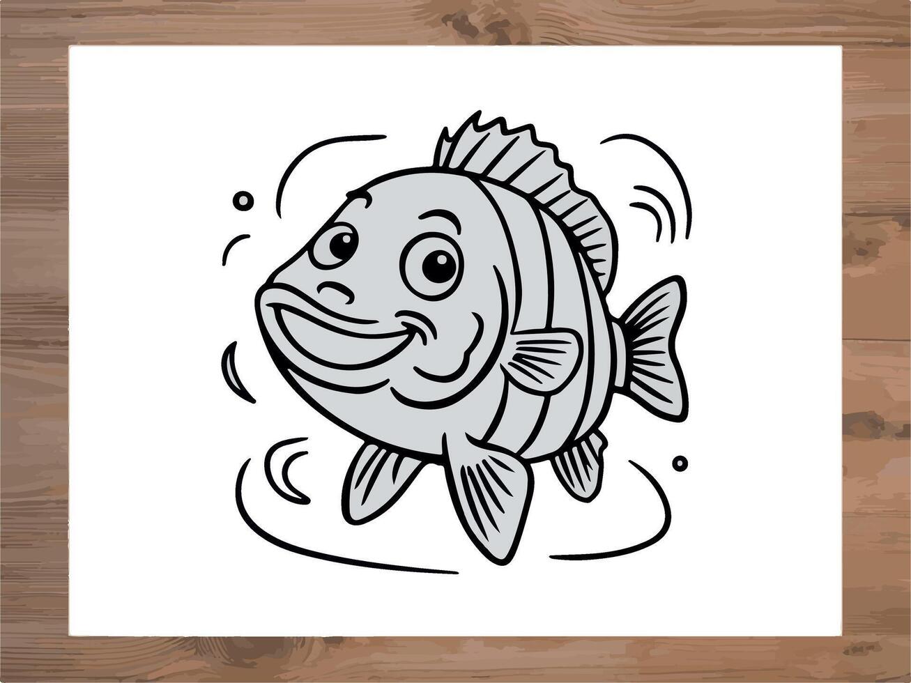 Artwork of perch fish vector