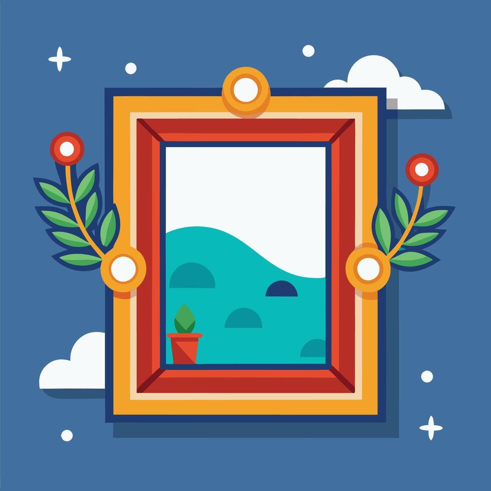Artistic frame design vector