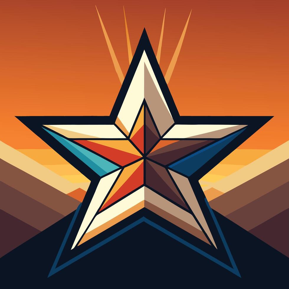 Artwork of star vector