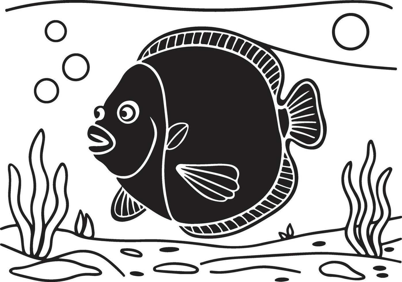 Artwork of silhouette fish vector
