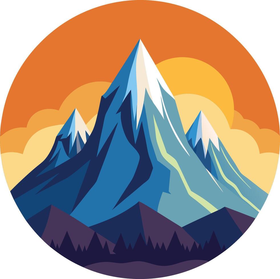Artwork of mountain vector