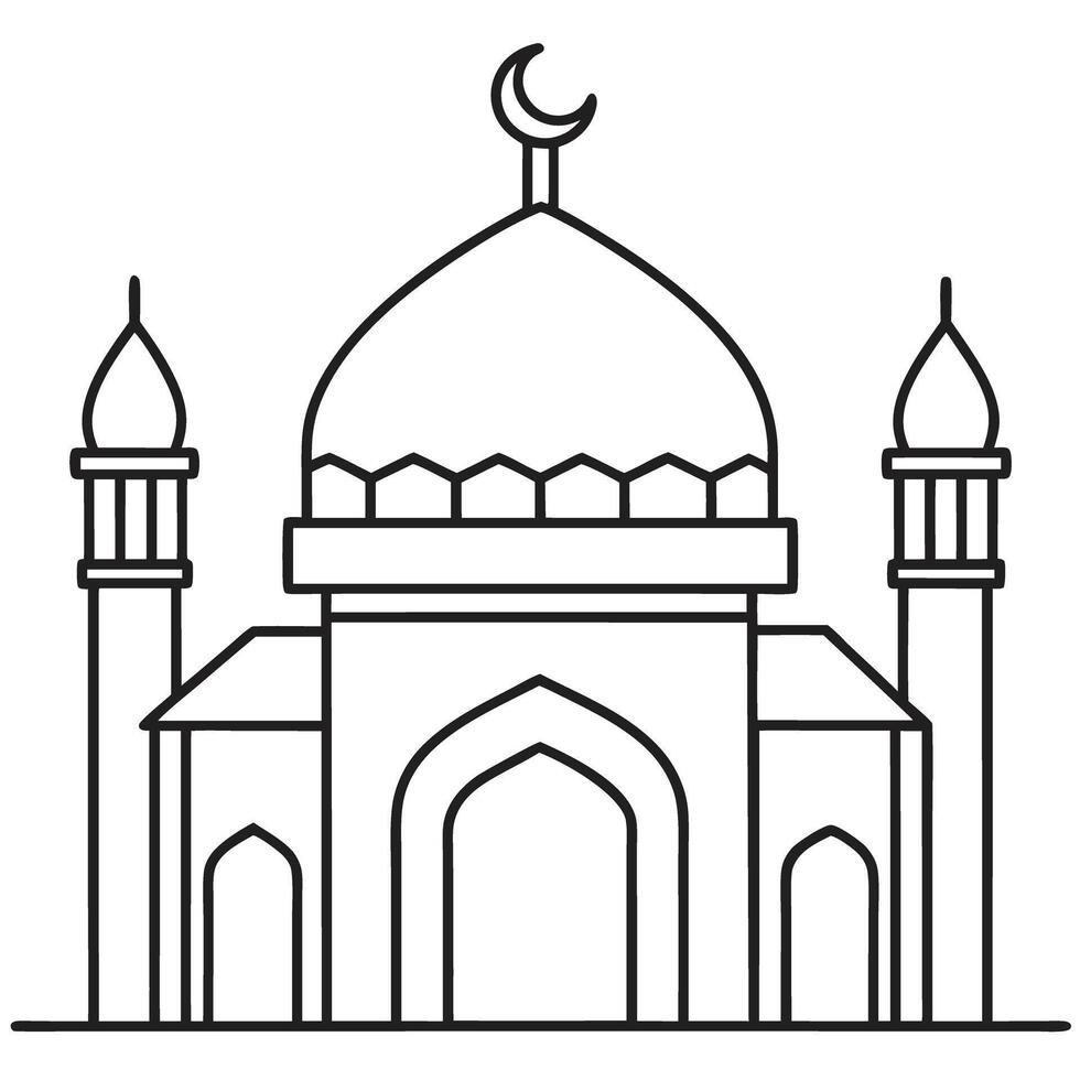 Artwork of masjid vector