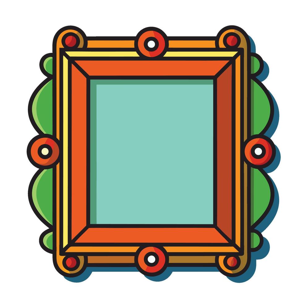 Artistic frame design vector