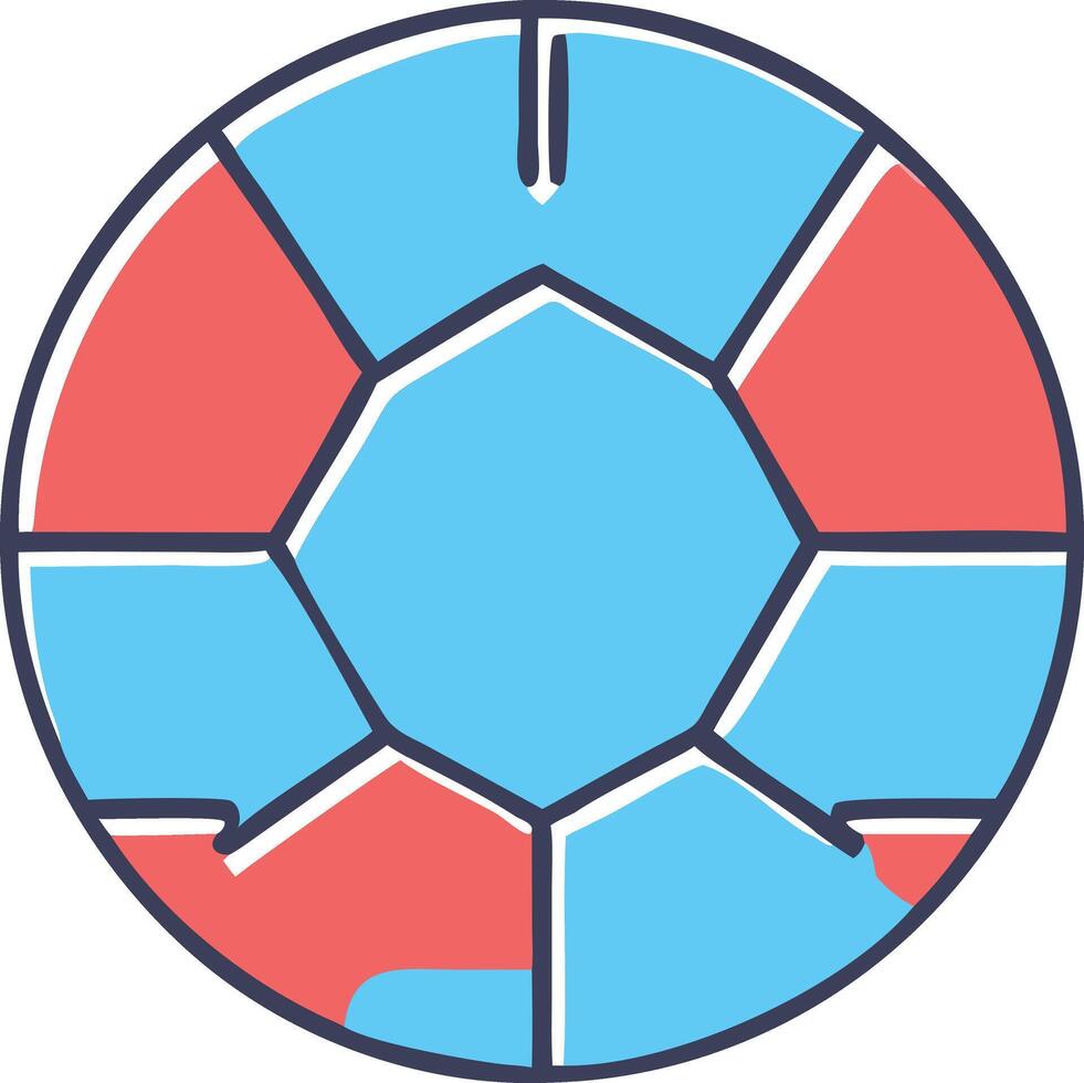 Artwork of football icon vector