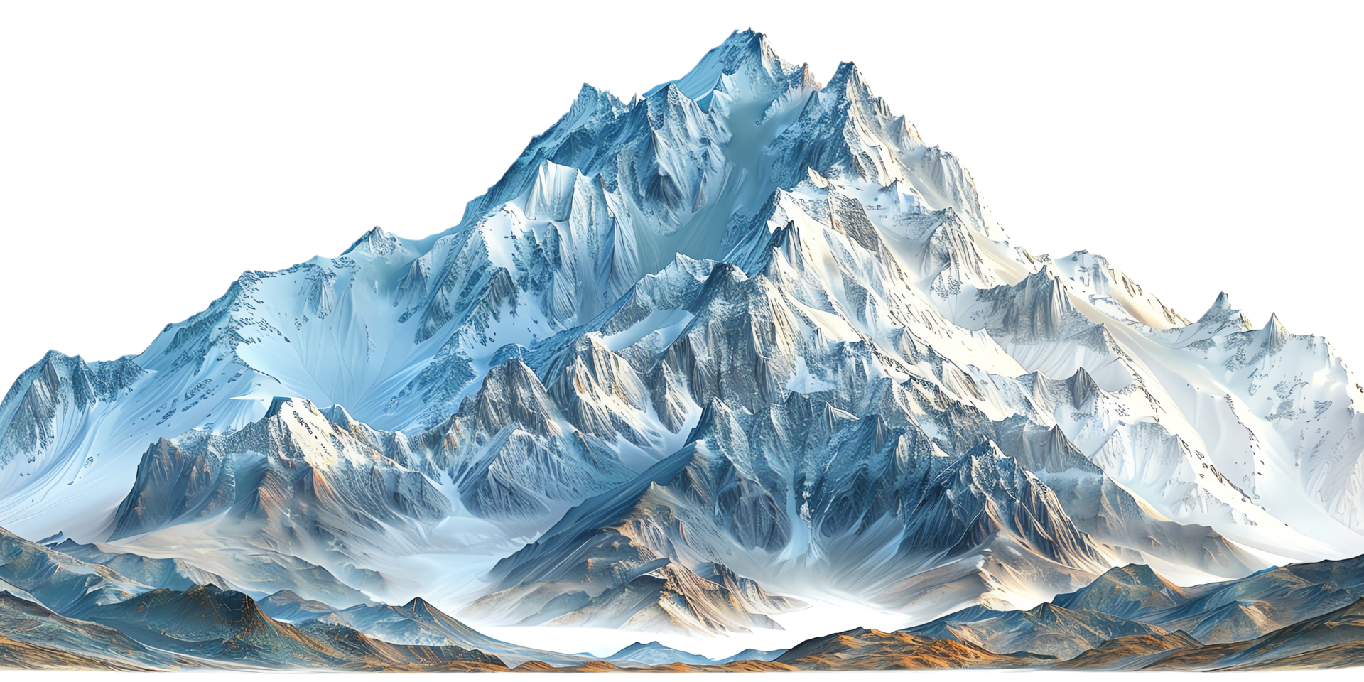 A breathtaking landscape featuring majestic snow-capped mountains and a lush forest, perfect for nature and adventure travelers. png
