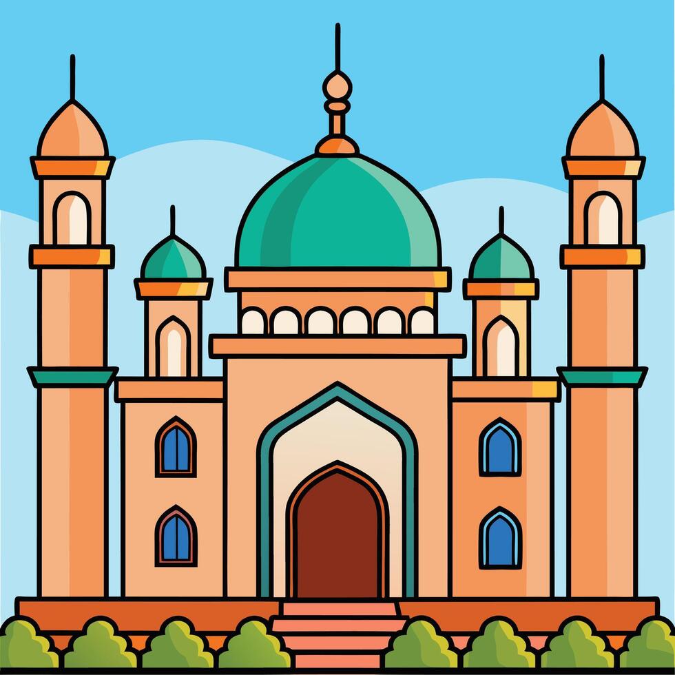 Artwork of masjid vector