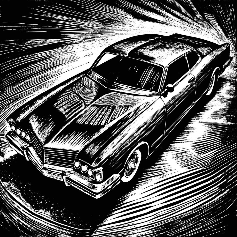 Sketched car artwork vector