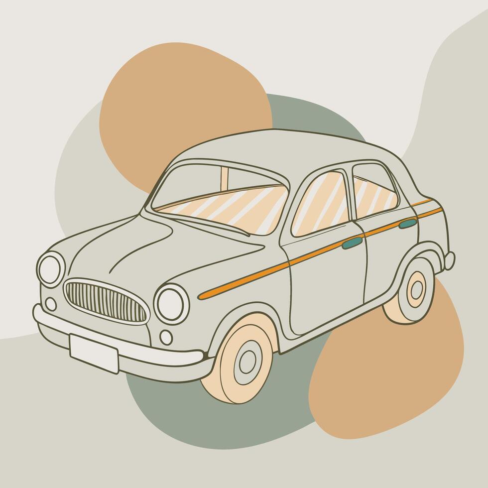 car with color blobs vector