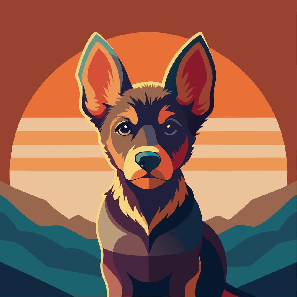 Artwork of Puppy vector