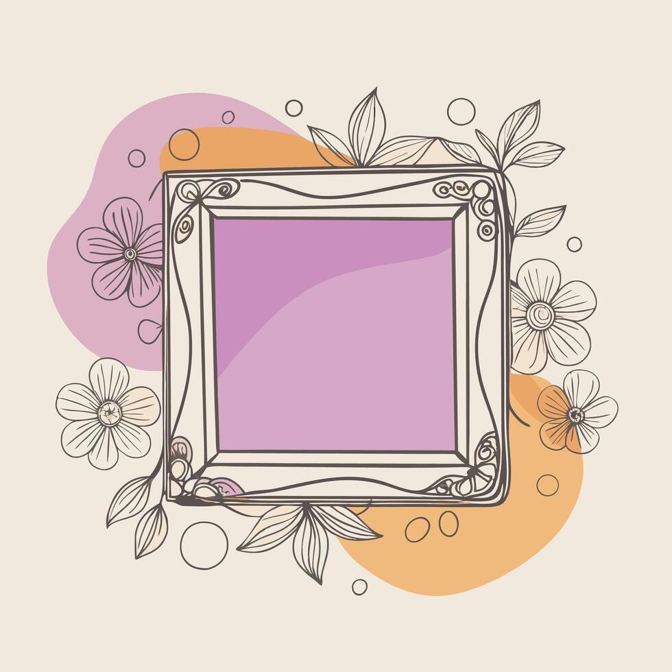 Artistic frame design vector