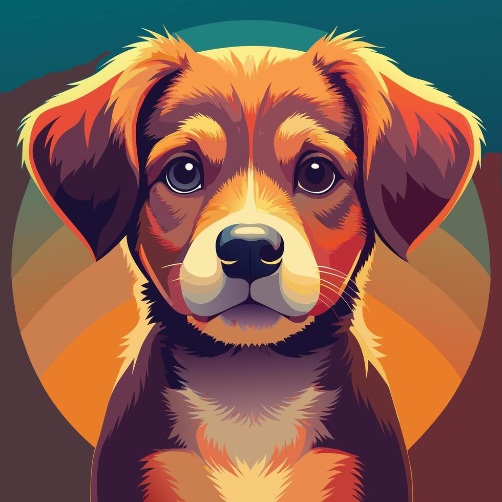 Artwork of Puppy vector