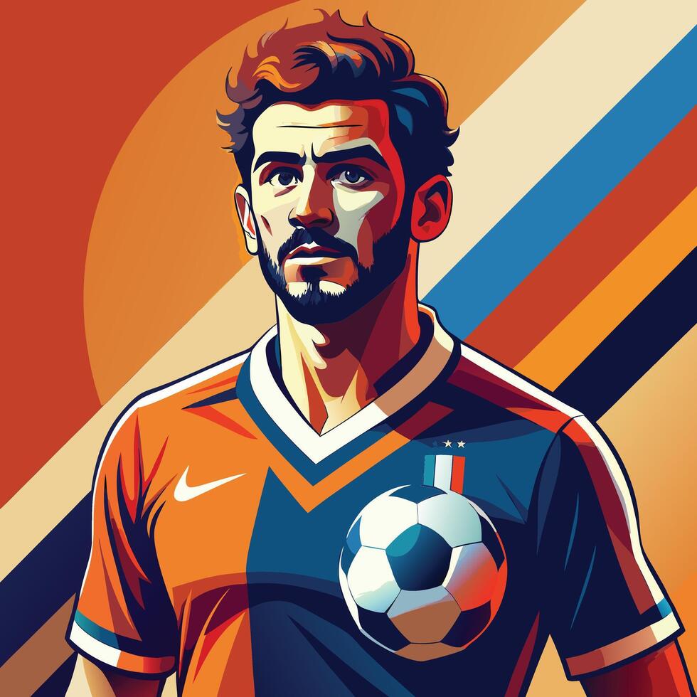 Artwork of football vector