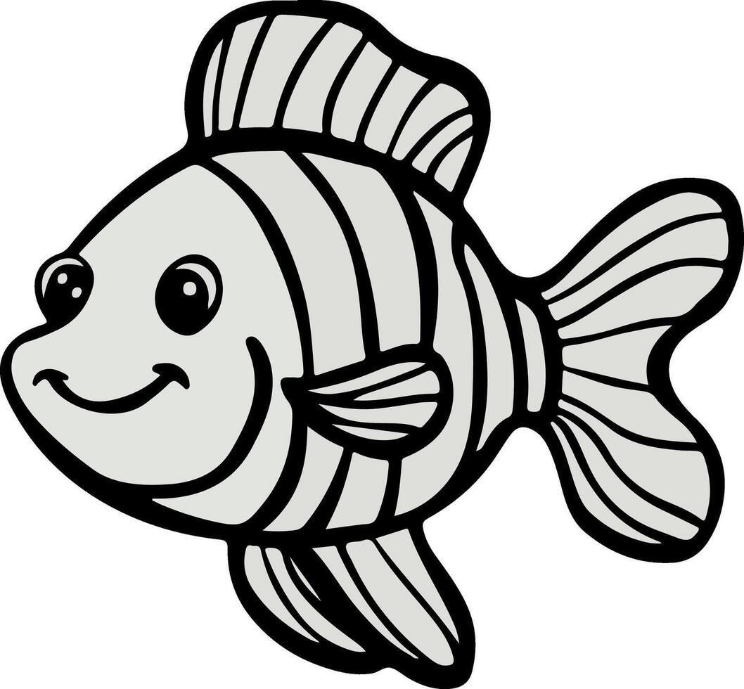 Artwork of zebra fish vector
