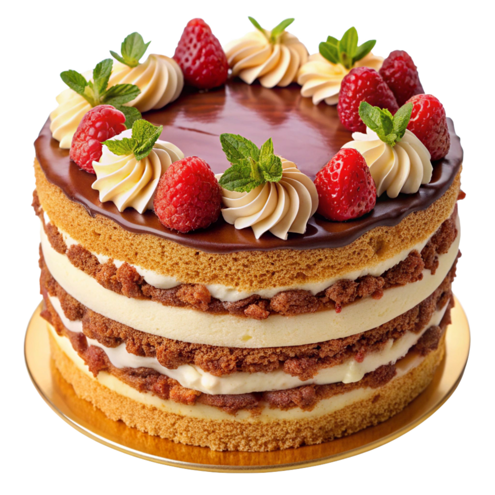 Delicious cake isolated on a transparent background png