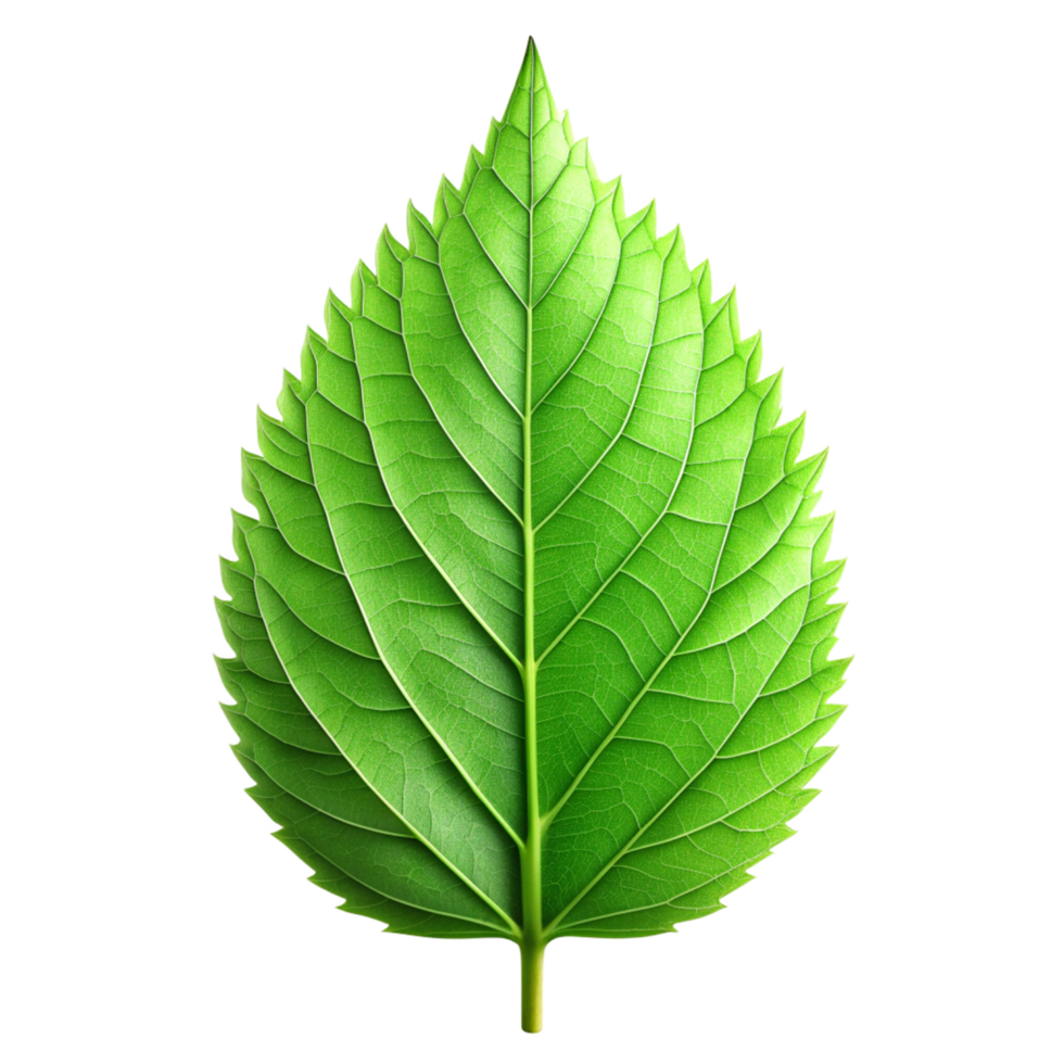 3d green leaf isolated in transparent background png