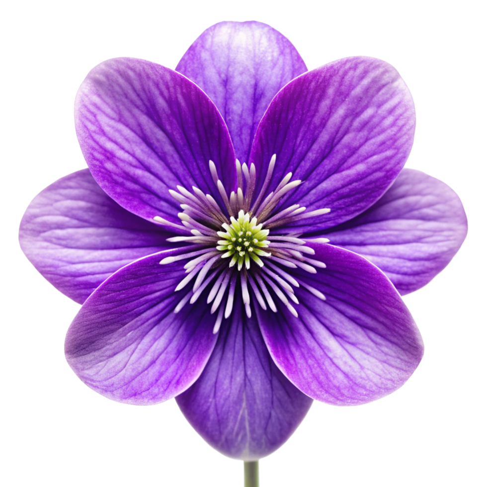 Violet flower isolated on transparent background png