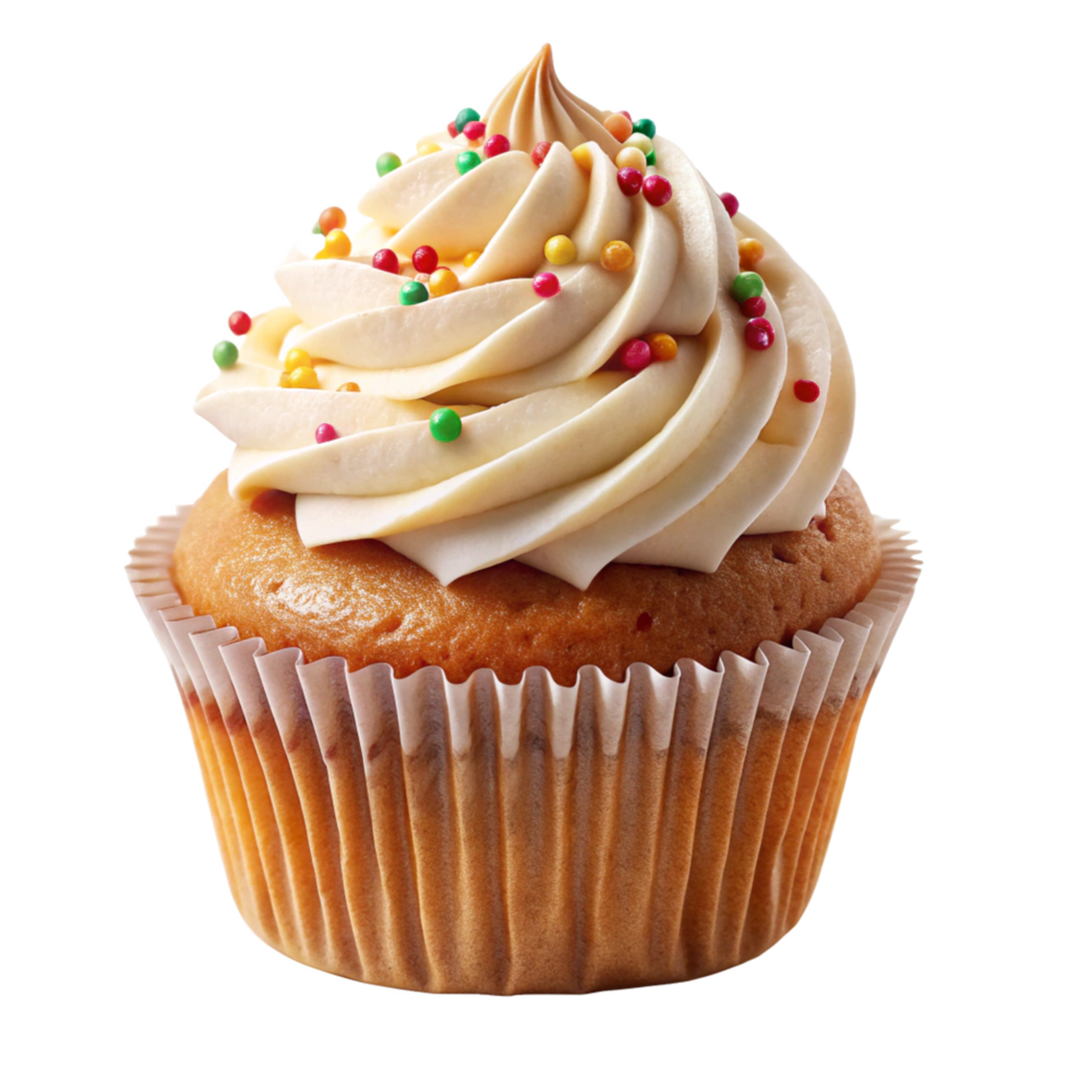 Freshly cupcake isolated on transparent png