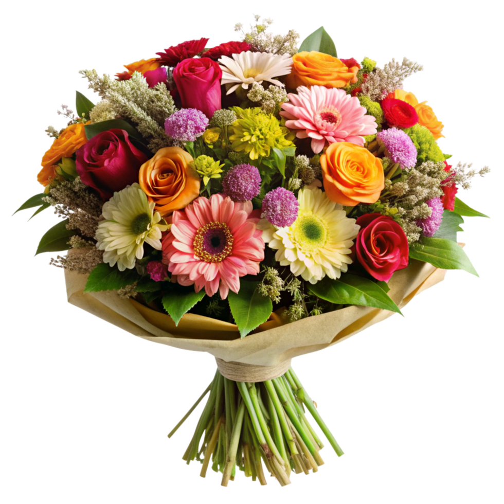 Flower bouquet isolated on a transparent background png