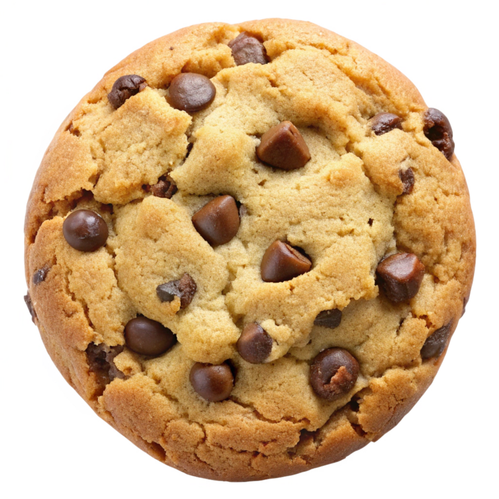 Baking delicious chocolate chip cookies isolated on transparent background png