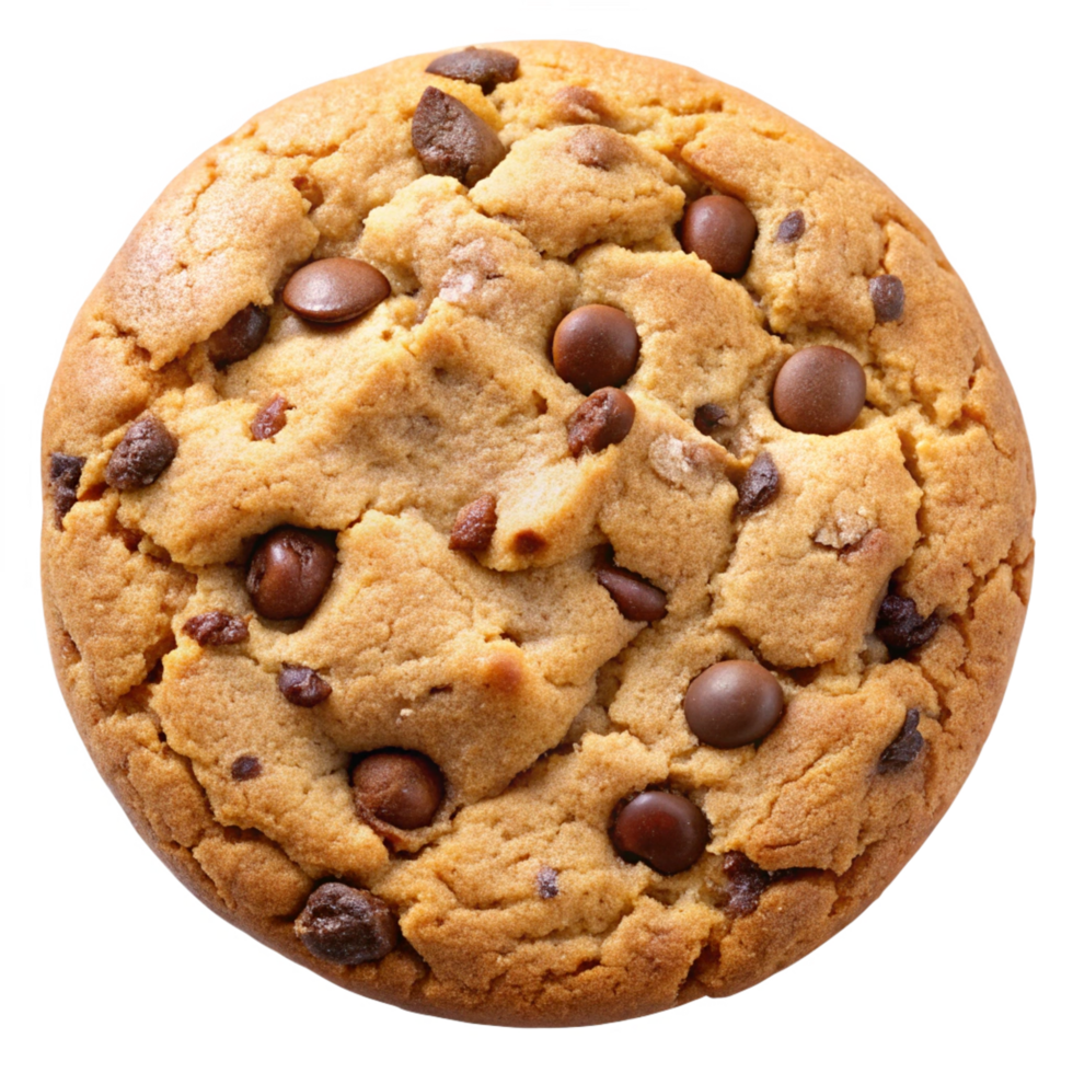 Baking delicious chocolate chip cookies isolated on transparent background png