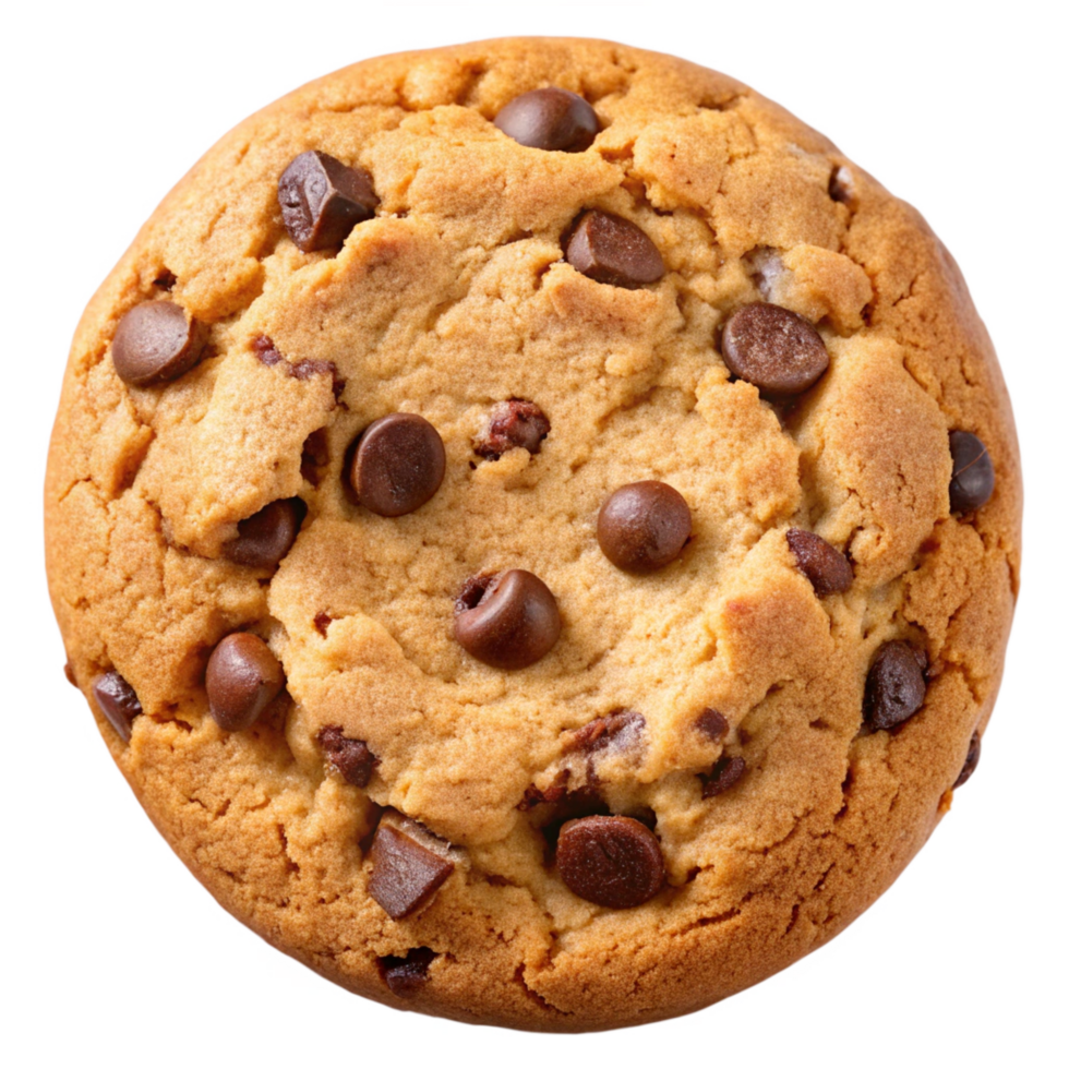 Baking delicious chocolate chip cookies isolated on transparent background png