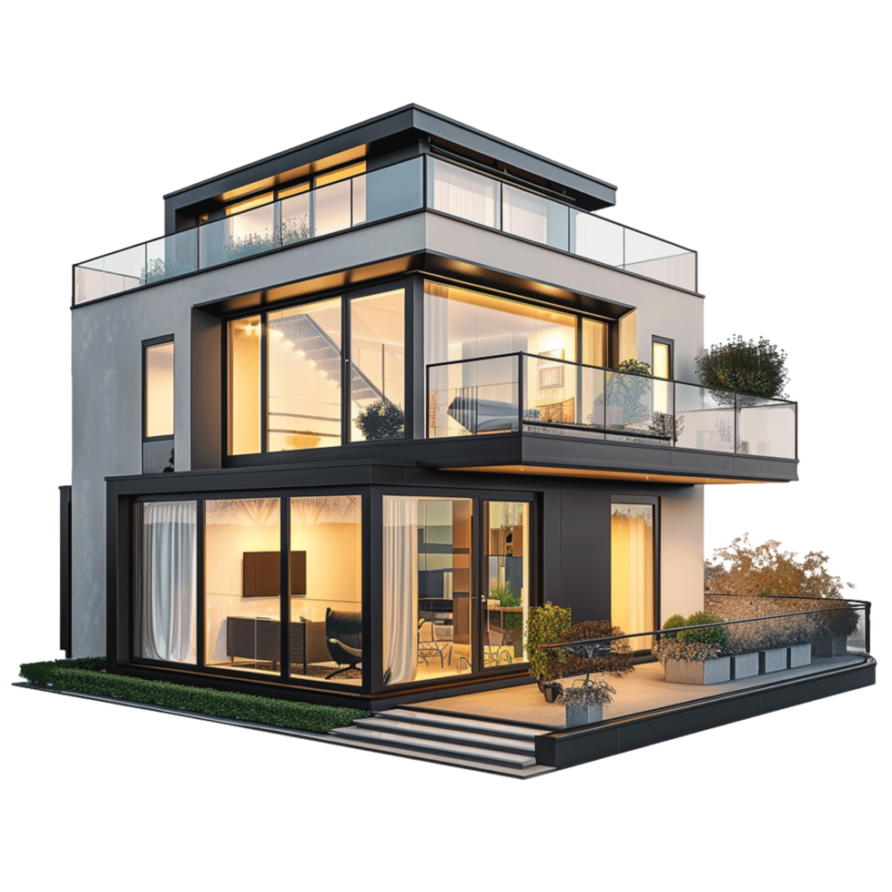 House Isolated on Transparent Background png